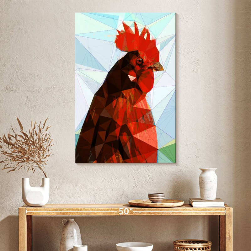 Coq géométrique, H 39 po x l 26 po