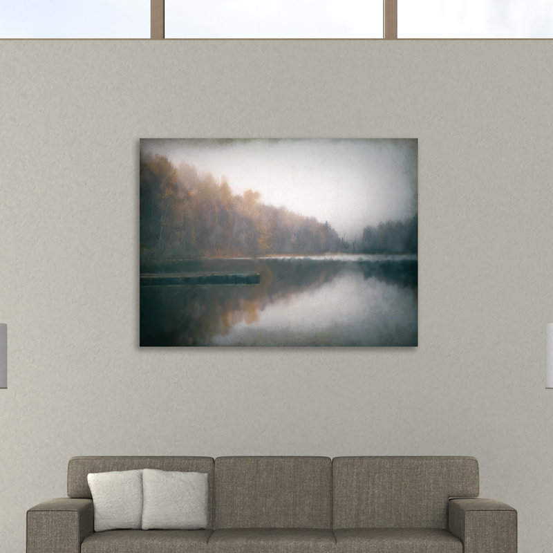 Reproduction de photo sur toile tendue, "cloudy lake" par kimberly allen, H 30 po x l 40 po x P 1,5 po