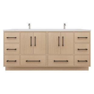 Meuble-lavabo double 71,1 po avec plateau en acrylique Victoria