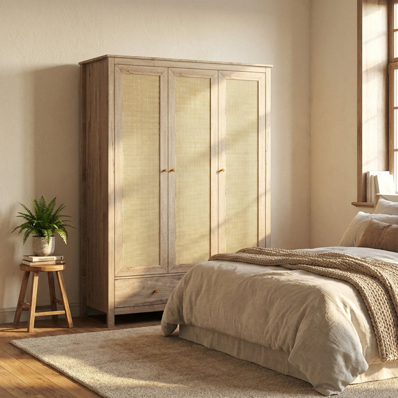 Anie 3 Door Manufactured Wood Wardrobe