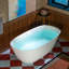 Baignoire autoportante contemporaine en résine de couleur blanche matte mat L 66-7 / 8 po x l 32-1 / 4 po WOODBRIDGE-113062456