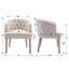 19.25'' H Linen Upholstered Armchair Tufted Dining Chairs For Dining Room-1560031260