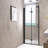 Bifold Shower Door, 1/4"(6Mm) Tempered Glass, Matte Black Aluminum Frame, Explosion Proof Film
