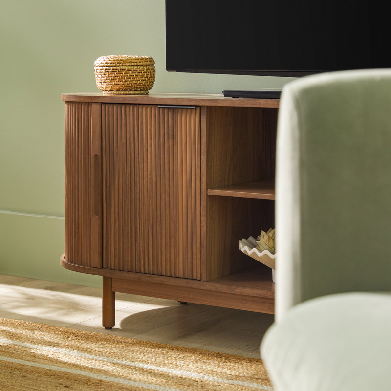 Meuble télé avec rangement ouvert Dragelin, Moka, 60"