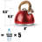 2.7-Quart Tea Kettle, Toptier Teapot Whistling Kettle with Wood Pattern Handle Loud Whistle
