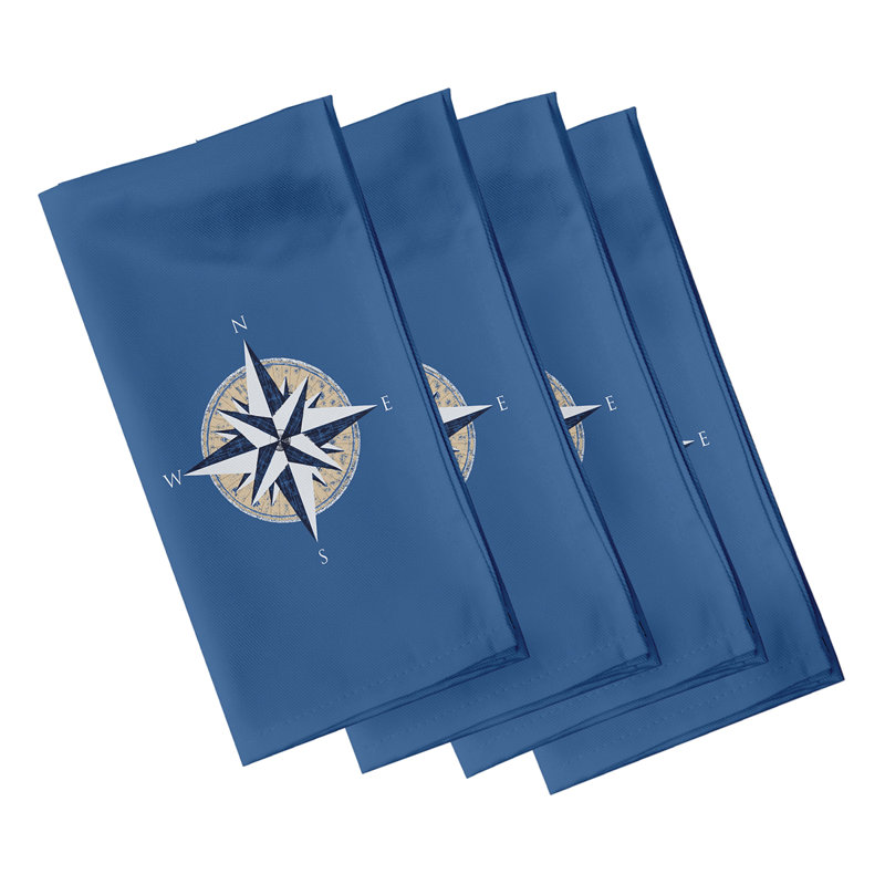 Chadabe Polyester Geometric Square Napkin, Royal