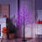 6' Halloween Black Willow LED Tree