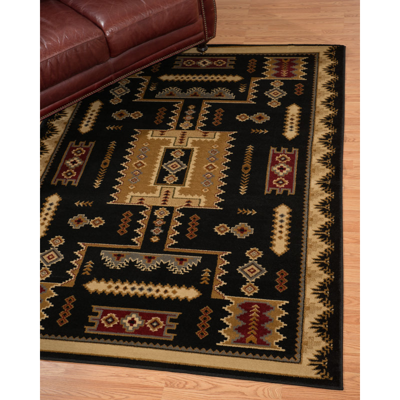 Tapis noir Woolsey Colton, 7 pi 10 po x 10 pi 6 po