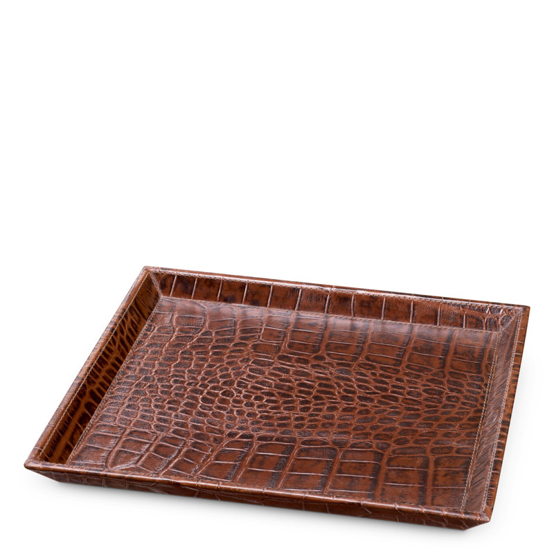 Scaleo Leather Decorative Tray