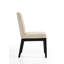 5 chaises de 59 po en ébène noir avec sièges ergonomiques en tissu beige, bois massif et coussins de chaise de table contemporains,