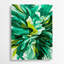 Aquarelle abstraite 43, art mural en métal vert