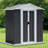 5X3 Feet Dark Grey Outdoor Storage Shed With Aluminum Alloy Frame With Base-118183510