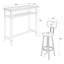Ensemble de table de bar moderne 3 pièces avec structure en métal et support de rangement pour espaces de vie compacts.-1980382298