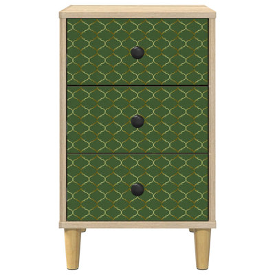 36cm W Engineered Wood Bedside Table