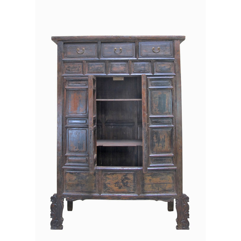 Imperial 16th Century Elm Display Cabinet