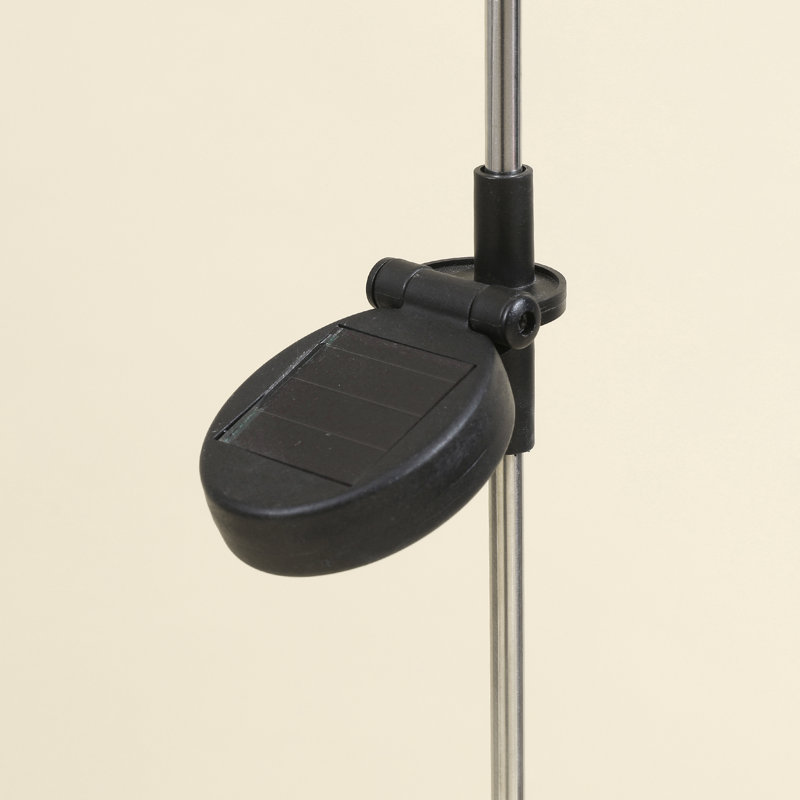 Silver Solar Powered Integrated LED Pathway Light