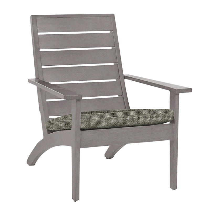 Kennebunkport Aluminum Adirondack Chair - Oyster, Oyster, No Welt, Intermix Bark
