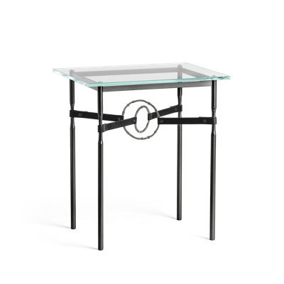 Equus Glass Top Side Table