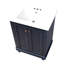 Meuble-lavabo moderne de 24 po de conception simple et élégante avec rangement à fermeture en douceur, tablette réglable, meuble-lavabo avec lavabo en céramique-45255495