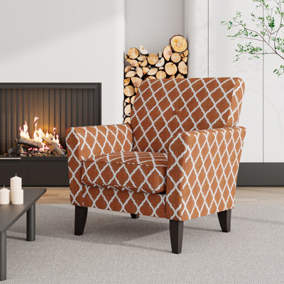 Alex Transitional Flared Arm Upholstered Armchair