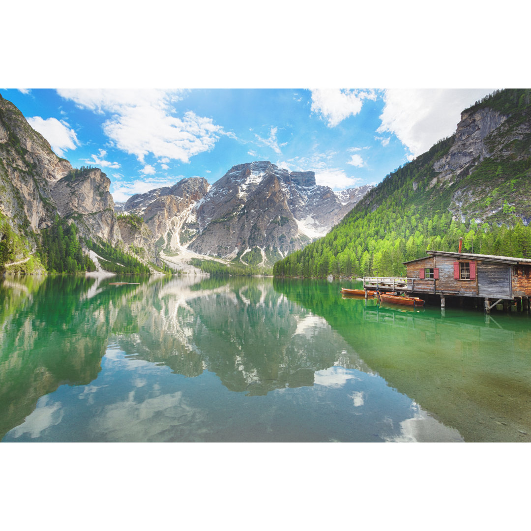 Pragser Wildsee in Siuth Tirol von Mammuth - Kunstdrucke ohne Rahmen auf Leinwand