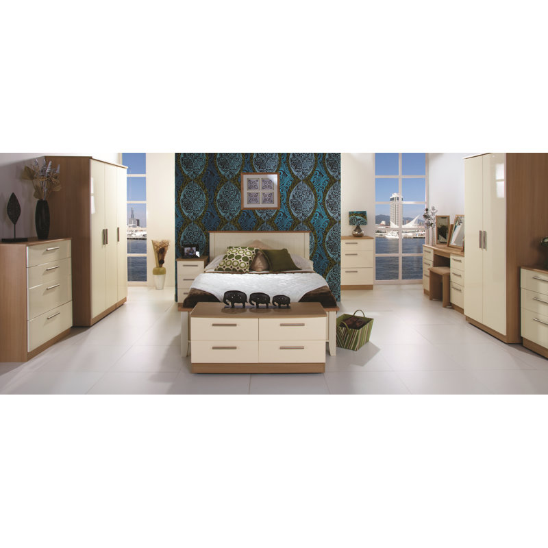 Fully Assembled Yvette Dressing Table, Oak/Cream
