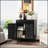 Art Accent Cabinet With 2 Doors, Distressed Decorative Storage For Entryway And Living Room, Embossed Pattern Sideboard Buffet