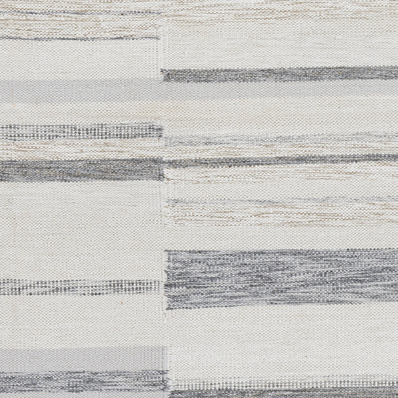 Tapis gris noué à la main Roden, Rectangle 5 pi x 7 pi 6 po