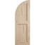 Timberthane Two Equal Flat Panel w/Quarter Round Arch Top Shutters-64351047-64351031-64351068