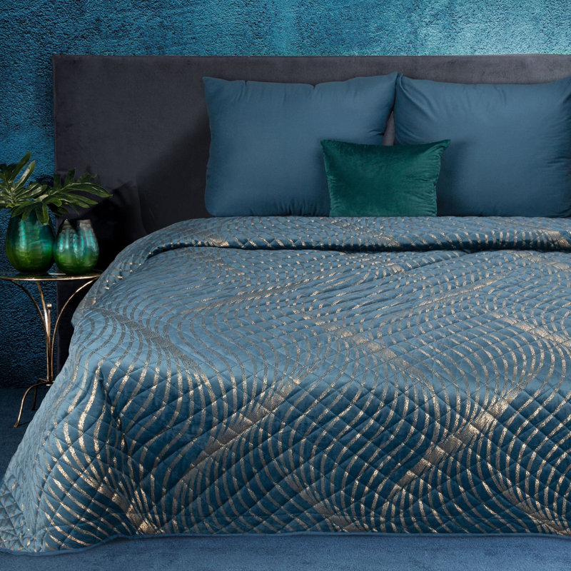 Tusarora Polyester Bedspread, Dark Grey, W230 x L260cm