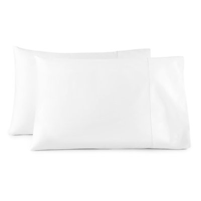 Ensemble de taies d'oreiller 100% coton biologique pour grand lit 2 à 100% taies d'oreiller 100% coton Certifié GOTS à contexture de 500 fils - Taie d'oreiller respirante et douce naturellement rafraîchissante (naturelle, grand)
