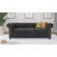 Chesterfield Friedrich 3 Seater Sofa with Sleeping Function Made of Vintage Look Microfibre with Solid Wood Legs-1503647604