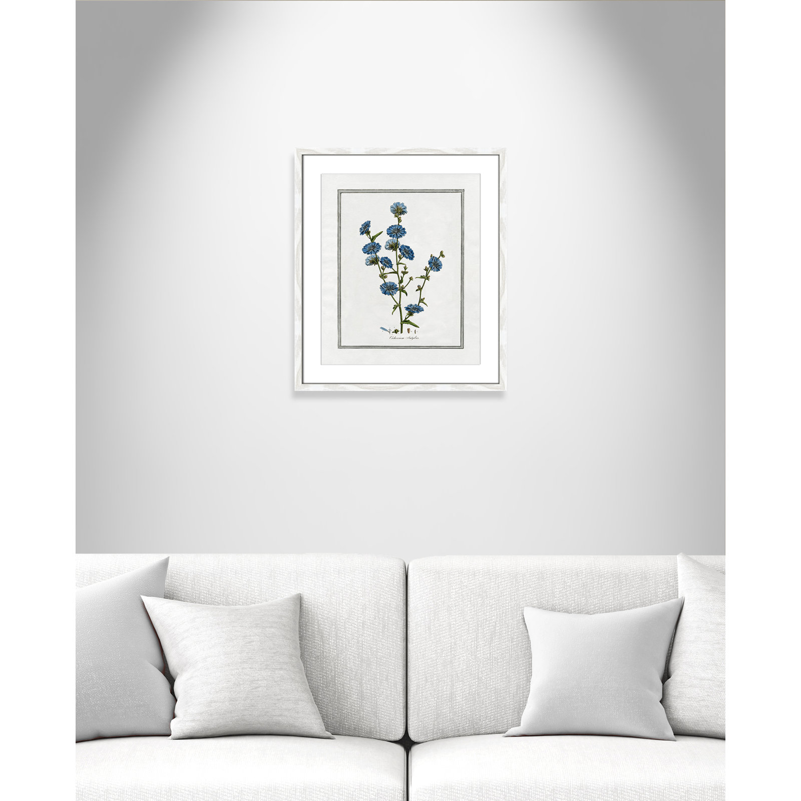 Colombe "Soft Botanical I" Print, 16" W x 19" H, White Framed