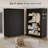 62.4" H x 40.8"W Clothing Rack with Cover, Heavy Duty Clothes Rack with Shelves, Garment Rack for Bedroom, Closet, Laundry Room-1605321325
