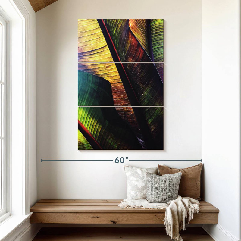 Feuilles de palmier Harnek Vibrant, H 50 po x l 32 po