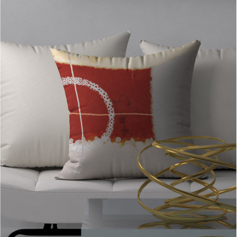 Abstract Throw Pillow, 20" H x 20" W