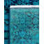 Tapis unique bleu / mauve surteint de 4 pi 2 po x 6 pi 3 po Overdyed