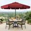 Parasol de marché festonné Holmquist avec inclinaison et levage à manivelle-303353549-400481526