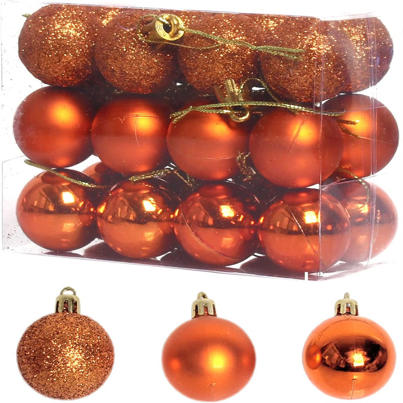 Ensemble de 24 mini-boules incassables 24 pièces, Orange