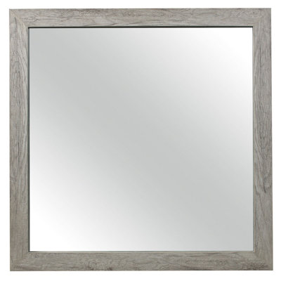 Heena Wood Flat Wall Mirror