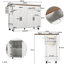 Kitchen Island With 4 Doors And 2 Drawers White-1236835441