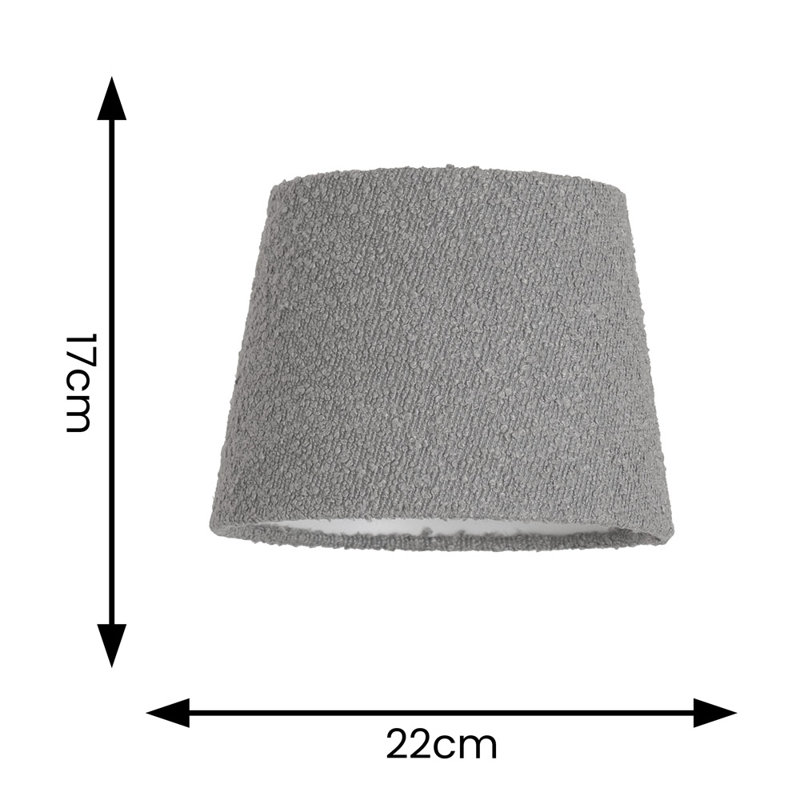 Takuo 17cm H Blended Fabric Round Lamp Shade ( Slip-On ), Grey