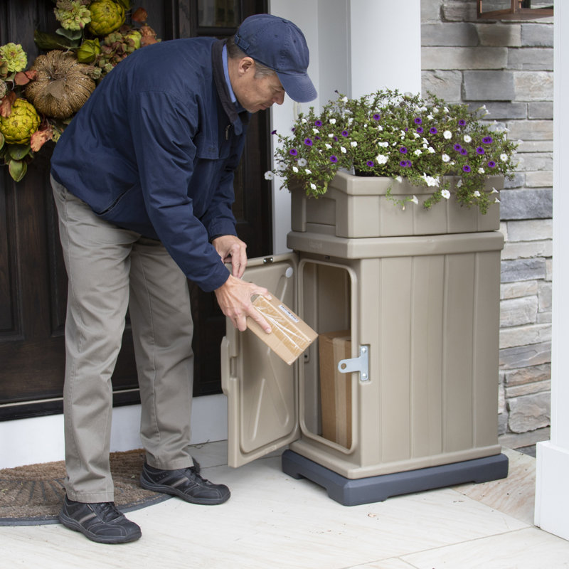 Hide Away Storage Delivery Column Box, Tan