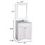 Ensemble de meuble-lavabo simple 30 po avec miroir Braewyn-634626329