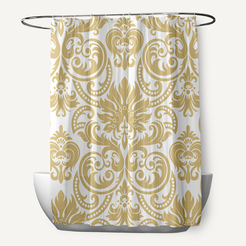Rideau de douche simple Rushford, Jaune