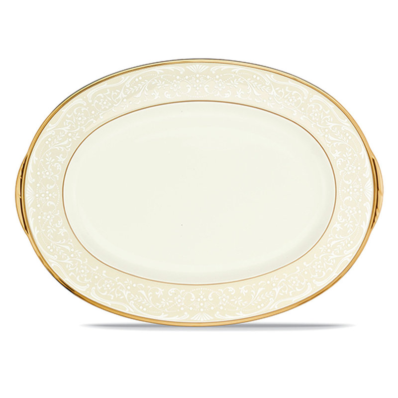 Noritake White Palace Oval Platter, 16", 16"
