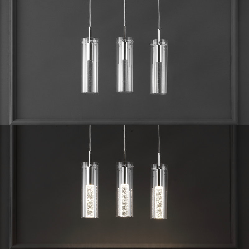 Charolene 3 - Light Chrome LED Kitchen Island Pendant