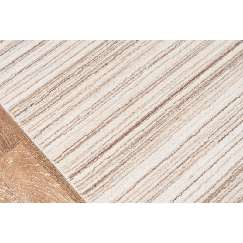 Tapis beige en laine à motif abstrait Mucha, Rectangle 3 pi 6 po x 5 pi 6 po