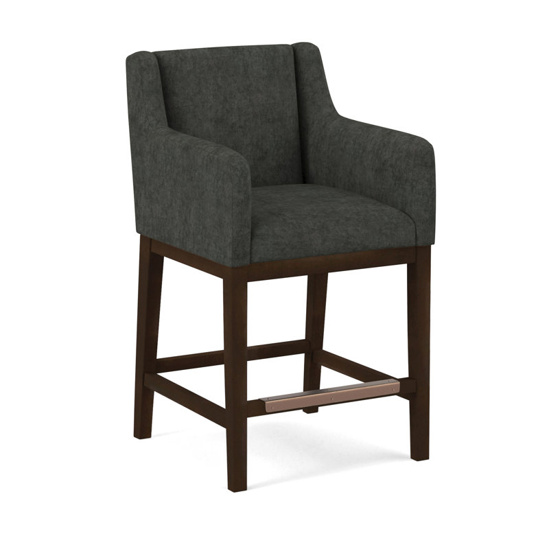 Upholstered Stool, Applause Archway Grey, Nutmeg
