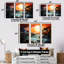 «Storms Sunrise Landscape II - Storms», ensemble d'art mural sur toile-107766874-107766868